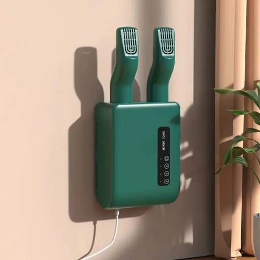 Nástěnný elektrický vysoušeč obuvi s výkonem 200 W a sterilizační funkcí pro rychlé a šetrné sušení bot s připojením na 220V