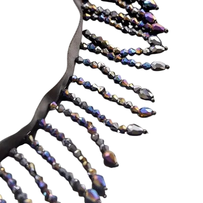 Nastro decorativo 45 cm Frange di perline in poliestere nylon Nastro decorativo per abiti tende costumi decorazioni lavori manuali