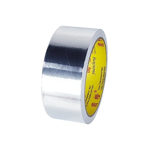 Nastro di alluminio adesivo 10 m x 38 mm Resistente al calore Autoadesivo Pellicola metallica Isolamento Tubazioni Ventilazione Riparazioni