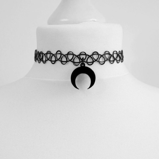 Naszyjnik choker damski z wisiorkami