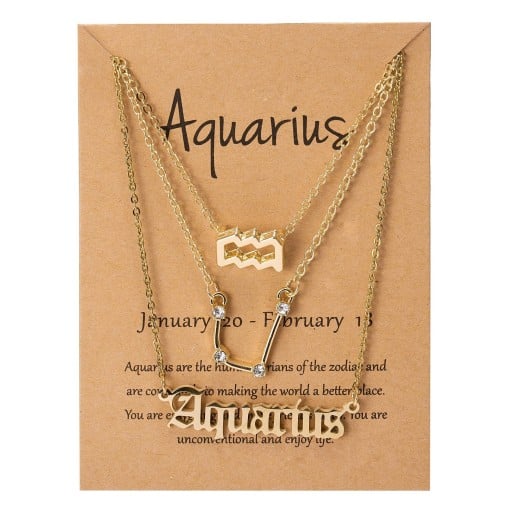 Naszyjnik ze znakiem zodiaku dla kobiet 3 szt