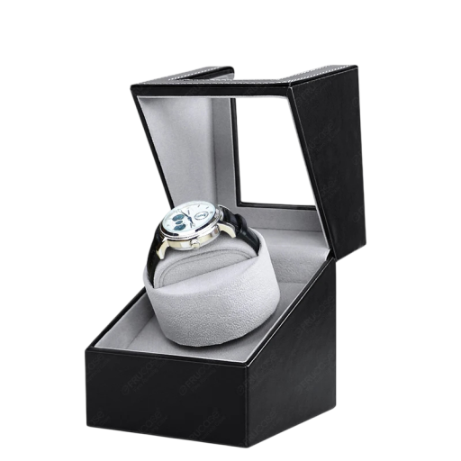 Natahovač hodinek FRUCASE pro automatické hodinky 2 režimy otáčení 12x13x16cm PU kůže dobíjecí pro domácí uložení