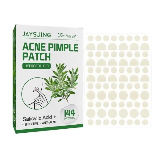 Natural Acne Patches with Calendula and Tea Tree Oils 144 pcs Skin Care Hydrocolloid Stickers Quick Healing of Blemishes