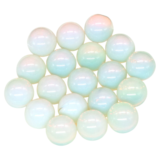 Natural Opalite Beads 16 mm Set of 5 Polished Mineral Beads Jewellery Making Bracelet Creation Decoration and Energy Stones