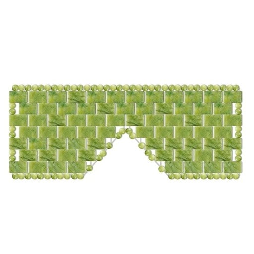 Naturalna maska chłodząca na oczy z jadeitu 20,3 x 8,4 cm Masująca maska na oczy z kamienia relaksacyjnego i pielęgnacyjnego do snu i redukcji