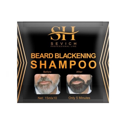 Naturlig sort skægfarveshampoo Sort skægshampoo Herrefarveshampoo 15 ml 5 stk.