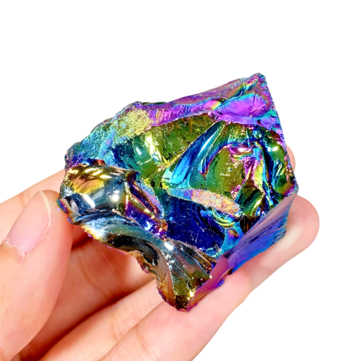 Natuurlijk gekleurde obsidiaan 20–50 g Gepolijste decoratieve steen Mineraal voor verzamelaars en esoterici Kristal voor energie en harmonie