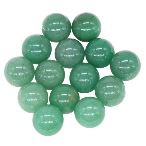 Natuurlijke groene aventurijn kralen 16 mm Set van 5 minerale kralen voor het maken van sieraden, decoratie, talisman, helende stenen, doe-het-zelf knutselwerkjes