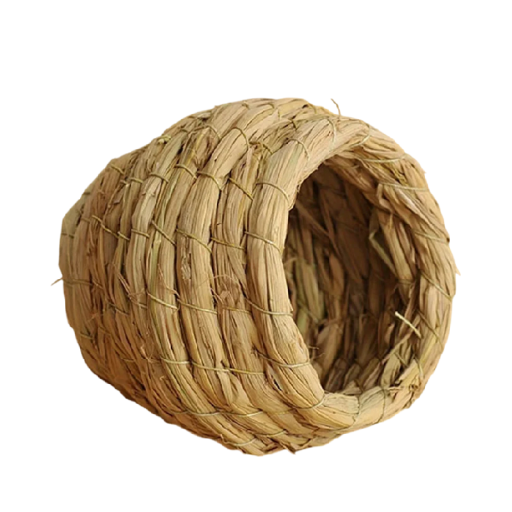 Natuurlijke rieten vogelhuisje hol 9-13 cm opening 7-11 cm riet beige hangend voor kooi volière tuin voor vogels