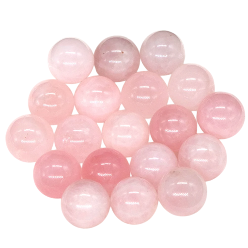 Natuurlijke rozenkwarts mineraalballen 16 mm 5 stuks halfedelsteen kralen sieraden maken creatie decoratie natuursteen