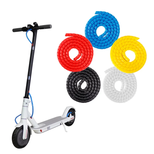 Navíjací chránič káblov a hadičiek 1m pre elektrickú kolobežku Ninebot Max G30 a Xiaomi M365 Pro Ochranná špirála PP