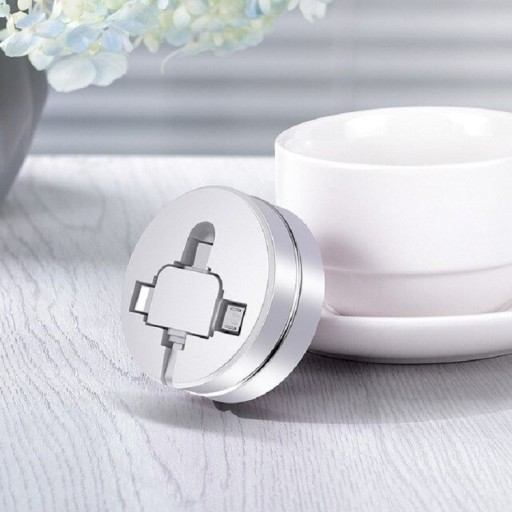 Navíjecí USB kabel Lightning / Micro USB / USB-C K622