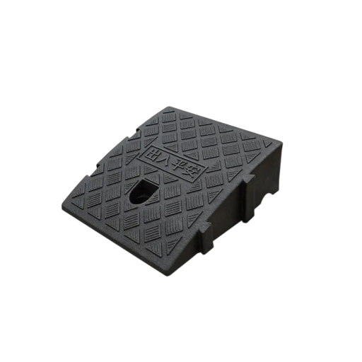 Nedgangsrampe PVC 27×25×11 cm skridsikker liste til høje tærskler og indkørsler til biler og vogne