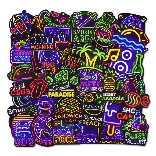 Neon Stickers 50 pcs A1761