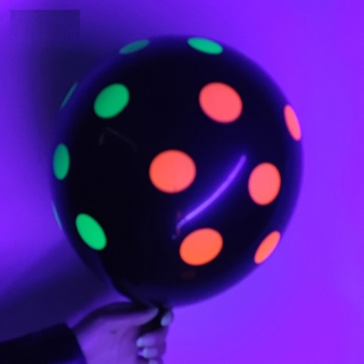 Neonballoner med prikker 30 stk.