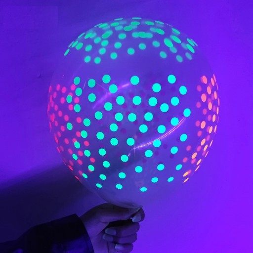 Neónové balóniky s bodkami 30 ks