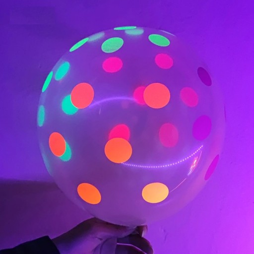 Neonové balónky s puntíky 30 ks