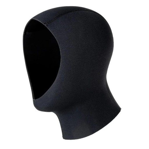 Neopreen duikcapuchon van 3 mm met bedekking voor hoofd en nek voor duiken, snorkelen en watersporten zwart