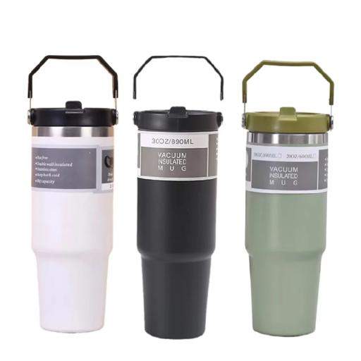 Nerezová termoska 890 ml 7 x 30 cm Vakuovo izolovaná fľaša na pitie Cestovná termo fľaša na vodu Káva Čaj Outdoor Turistika