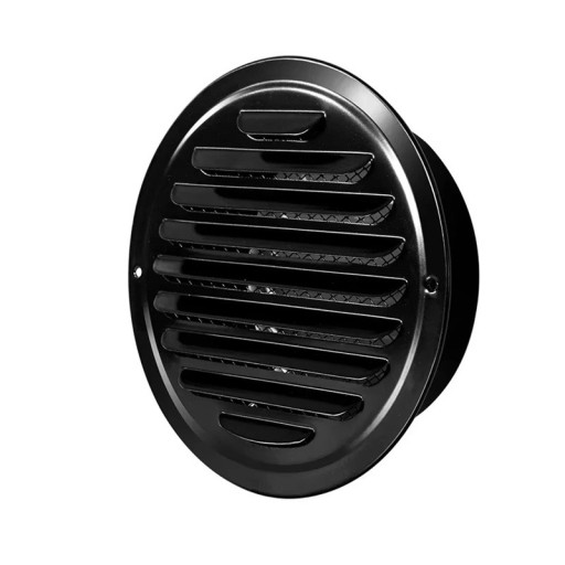 Nerezová větrací mřížka 160 mm s kulatým uzávěrem 155x190x55 mm, kryt ventilačního otvoru, zátka ventilačního systému, ochrana proti škůdcům