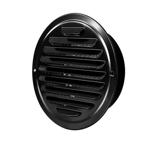 Nerezová větrací mřížka 180 mm s kulatým uzávěrem 175x225x60 mm, kryt ventilačního otvoru, zátka ventilačního systému, ochrana proti škůdcům