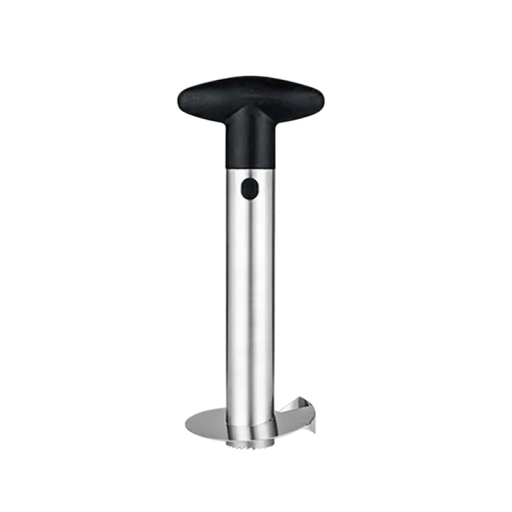 Nerezový kráječ ananasu 24,5 cm s rukojetí 10 cm Praktický spirálový kráječ z nerezové oceli pro snadné krájení a servírování