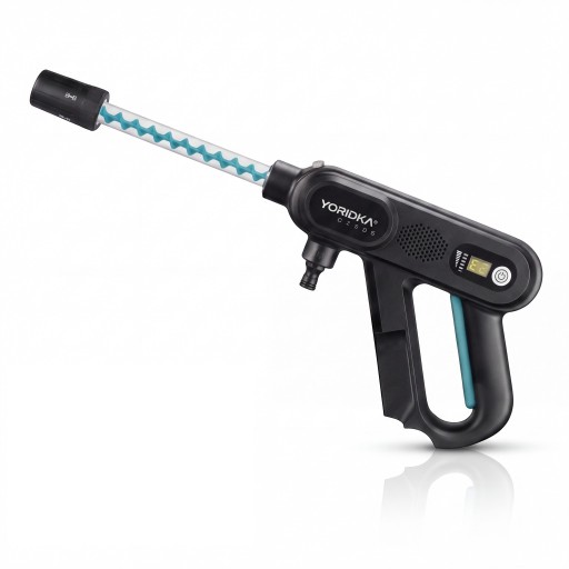 Nettoyeur haute pression sans fil 220 bar Sans batterie Moteur sans balais 4,1 l/min Buse 5 en 1 Réservoir à mousse Noir Pour le lavage de voiture
