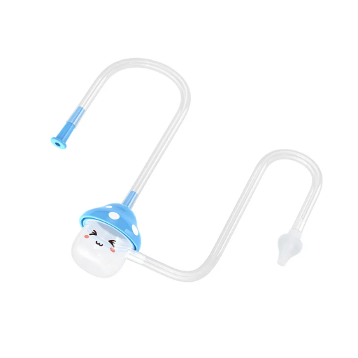 Neuszuiger voor pasgeborenen, gemaakt van siliconen en PP van voedingskwaliteit, met een sponsvormige houder. Zachte reiniging van de neus van baby&#39;s en peuters.