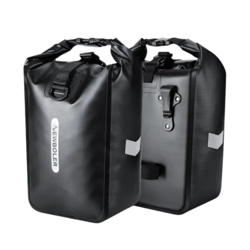 NEWBOLER 2 db vízálló kerékpáros táska szett villára vagy hátsó csomagtartóra 10 l méretek 18,5 x 12,5 x 35 cm gyorskioldóval
