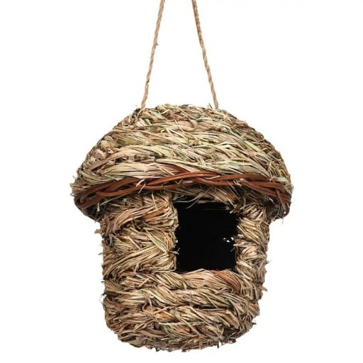 Nichoir suspendu en bois de pin tissé