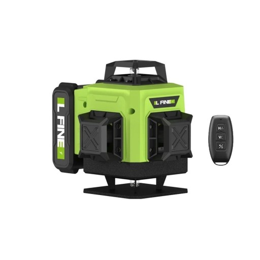 Nível a laser LFINE 16 linhas com tripé 4×360° feixe verde Autonivelante bateria 4800mAh USB-C comando mala altura do tripé 100 cm