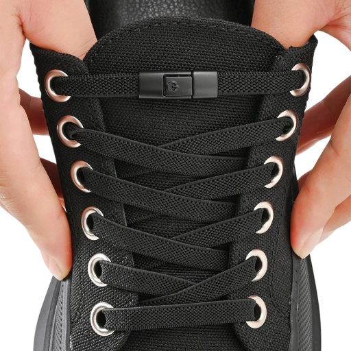 No-Tie Elastic Laces with Buckle 100 cm Quick Fitting Shoes Without Knots Sports Comfort Suitable for Children and Adults