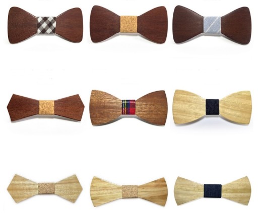 Nœud papillon en bois J640