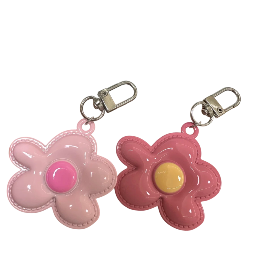 Nøglevedhæng 5 cm Blomsterdesign Metallegering Metalring Sødt nøglevedhæng til nøgler Rygsæk Taske Gave