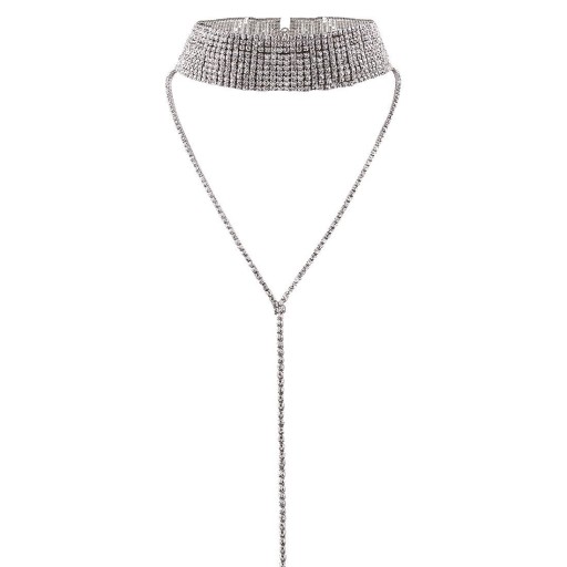 Női choker nyaklánc strasszokkal