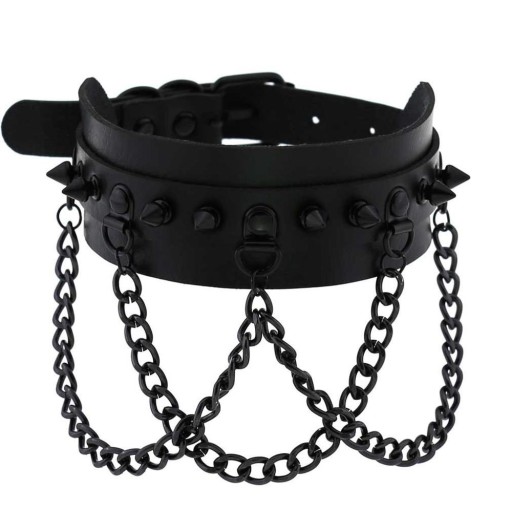 Női choker nyaklánc tüskékkel