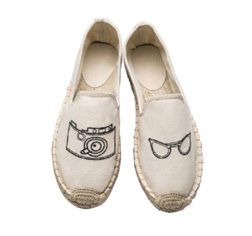 Női espadrilles nyomtatással