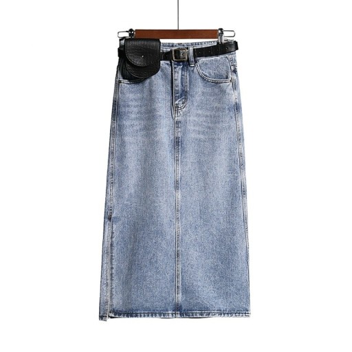 Női farmer szoknya térd alatt