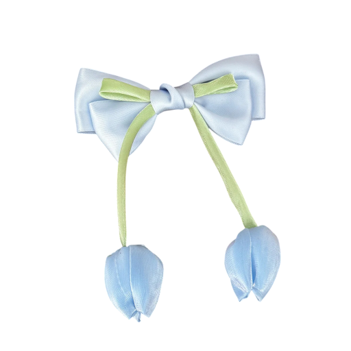 Női hajmasni tulipánokkal Sifon virágmintás dizájn Könnyű elegáns hajkiegészítő