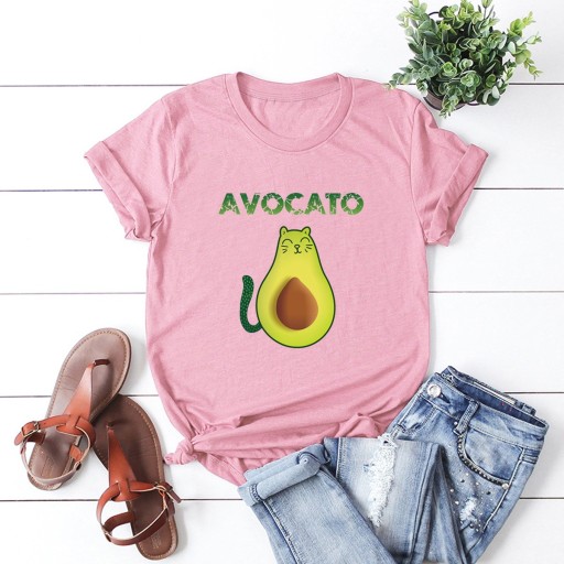 Női póló avokádó nyomtatással
