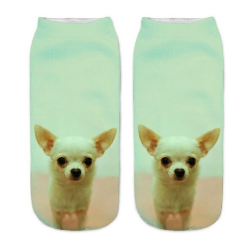 Női zokni 3D nyomtatással - Chihuahua