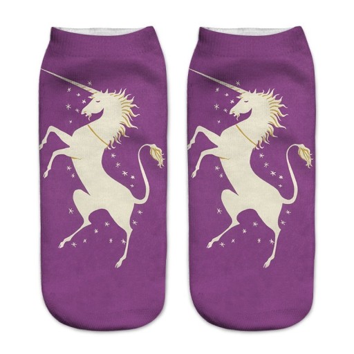 Női zokni 3D nyomtatással - Unicorn