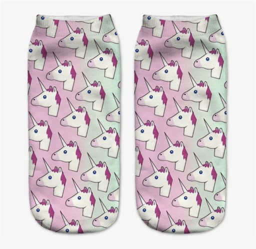 Női zokni 3D nyomtatással - Unicorn