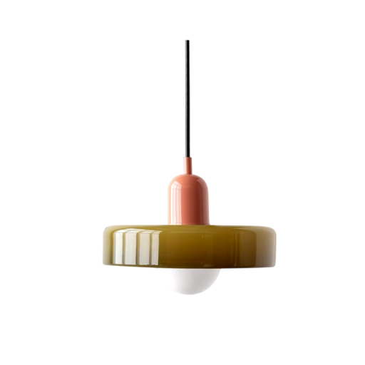 Nordic retro szklany żyrandol Okrągła lampa wisząca 220V Uchwyt żarówki E27 Regulowany kabel 1,3m Żarówka LED Współczesny design vintage 20×25 cm