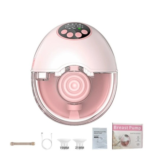 Nositott elektromos mellszívó 45 °C fűtéssel 19 mm 21 mm PP szilikon automatikus kikapcsolás 30 perc anyatej szívás
