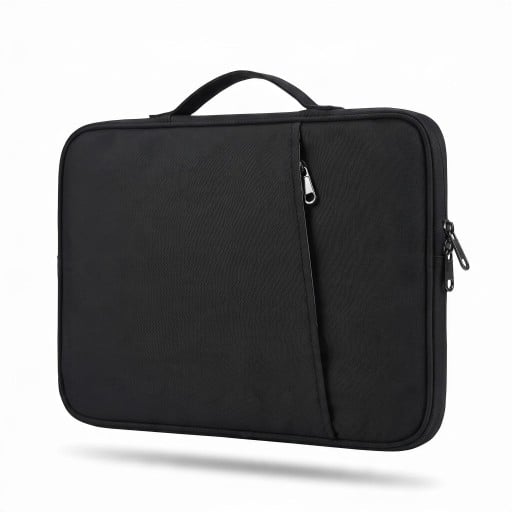 Notebookhülle 13 Zoll mit Griff und vorderer Tasche 35 x 25,4 cm Gepolsterte Nylonhülle mit Reißverschluss für MacBook Air und Pro