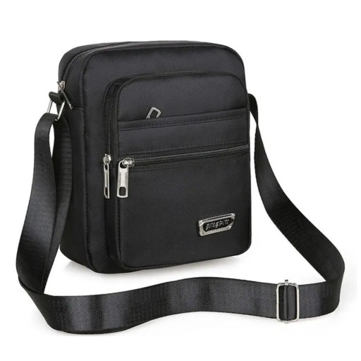 Nowa męska torba typu crossbody 23×19×6 cm, swobodna torba na ramię z nylonu, mała, praktyczna męska torba miejska