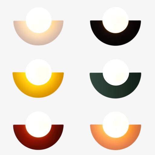 Nowoczesna Lampa Ścienna Półokrągła G9 LED Plastikowa Kula 20 x 16 cm Metalowa Obudowa Zimna Biała Światło 5500-7000K Do Salonu i Sypialni