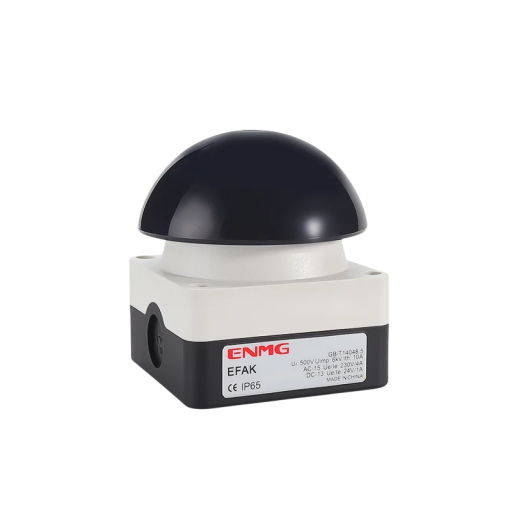 Nožní tlačítkový spínač s polokulovým pedálem 92 mm auto reset 1NO+1NC pro ovládání strojů sešlápnutím a poklepem