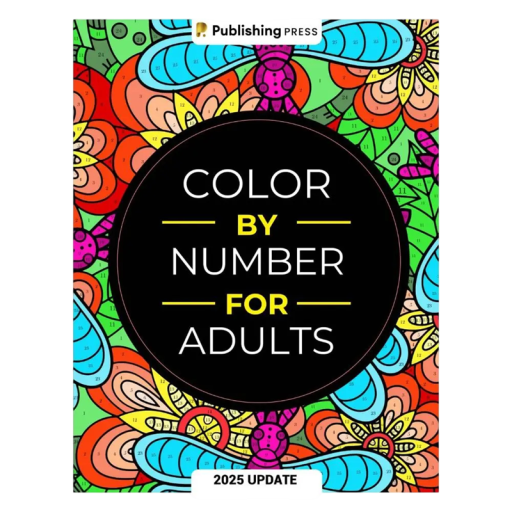 Number Colouring Book for Adults A5 80 Pages Block with Mandalas and Colouring by Numbers for Relaxation and Unwinding